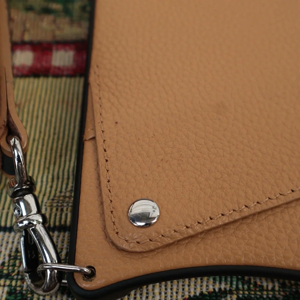 Bandolier Hailey Crossbody iPhone 13 Pro Max Case Pebbled Leather With Strap